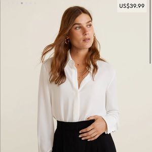 NWOT Mango Flowy Shirt